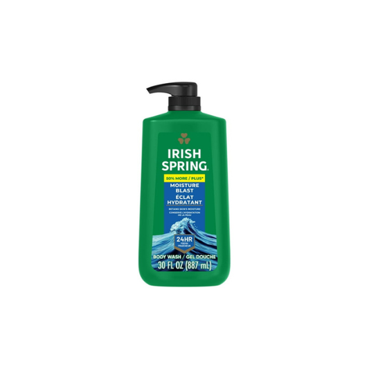 Irish Spring Body Wash for Men, Moisture Blast Body Wash Pump, 30 Oz