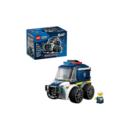 LEGO City Rides – Police Truck Building Toy for Kids - Pretend Play Set for Boys & Girls, Ages 5+ - with Police Officer Junior Minifigure - Gift Idea for Birthdays - 60481
