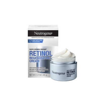 Neutrogena Rapid Wrinkle Repair Retinol Cream Face Moisturizer, Anti Aging Skin Care, 1.7 oz