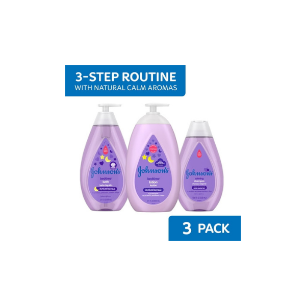Johnson’s Baby Bedtime Routine Set: Bath, Shampoo, & Baby Lotion, 3 Items