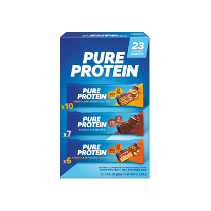 Pure Protein Bars Gluten Free, Chocolate Variety Pack 23 ct.