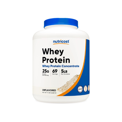 Nutricost Whey Protein Concentrate Powder (Unflavored) 5 LB
