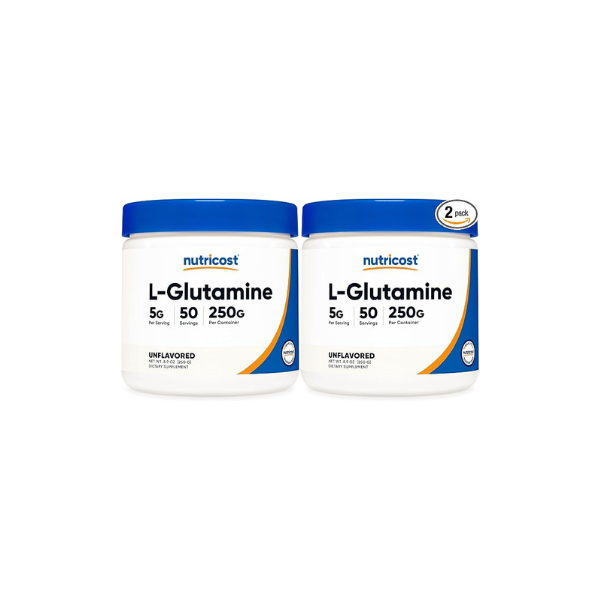 Nutricost L-Glutamine Powder 250 Grams (Pack of 2)