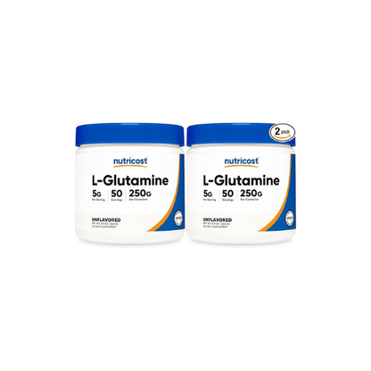 Nutricost L-Glutamine Powder 250 Grams (Pack of 2)