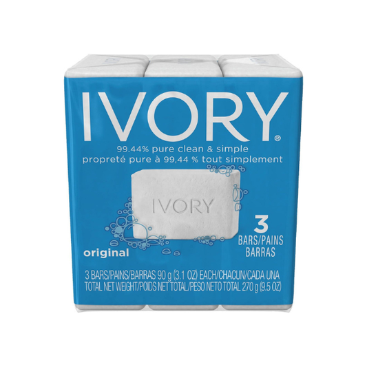 Simply Ivory Bath Bar for Unisex By Ivory, 3 Count (Pack of 2)