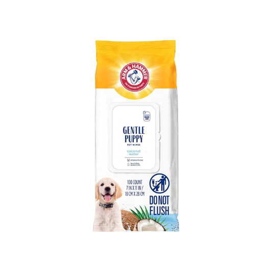 Arm & Hammer Puppy Wipes, Deodorizing Dog Wipes, Coconut Water, 100 Count
