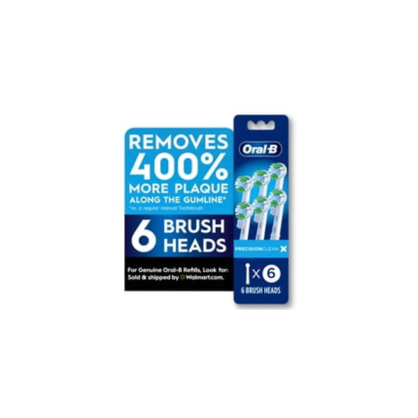 Oral-B Toothbrush Heads, PrecisionCleanX X-Filament Replacement Brush Heads, 6 Count