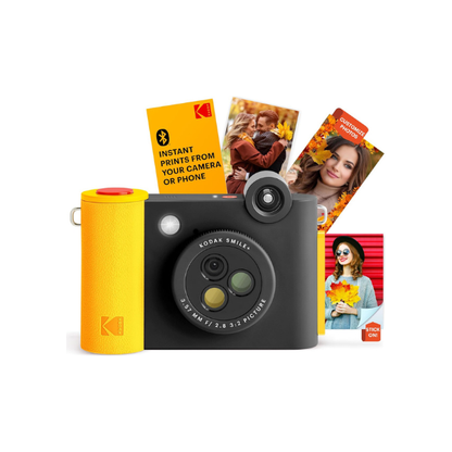 KODAK Smile+ Wireless Digital Instant Print Camera with Effect-Changing Lens, 2x3” Sticky-Backed Photo Prints, and Zink Printing Technology, Compatible with iOS and Android Devices - Black