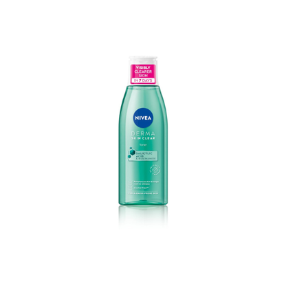 NIVEA Derma Skin Clear Toner/Cleansing Lotion for Skin Prone to Imperfections, 200 ml – a gentle facial toner designed to help balance, cleanse, and refresh look prone to blemishes and excess oil
