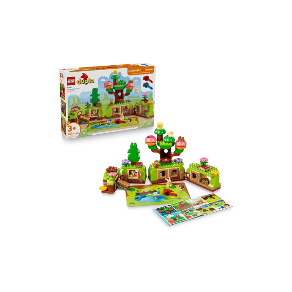 LEGO DUPLO Town Discovery Forest with Wild Animals 10480 | Preschool Building Toys for Toddlers, Ages 3+, Sturdy Build for Pretend Play, Fine Motor Skills, 131 pieces, Gift Idea