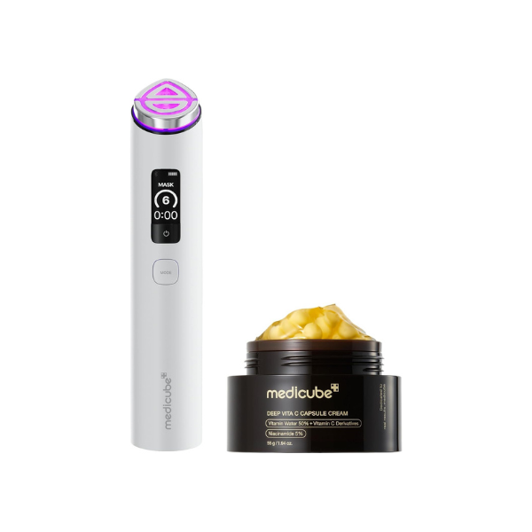 medicube Radiance Device Duo: Vita C Capsule Cream & Booster Pro X2 White