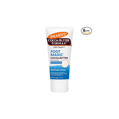 Palmer's Exfoliating Foot Scrub, Foot Magic Cocoa Butter Formula, 2.1 Ounce (Pack of 6)