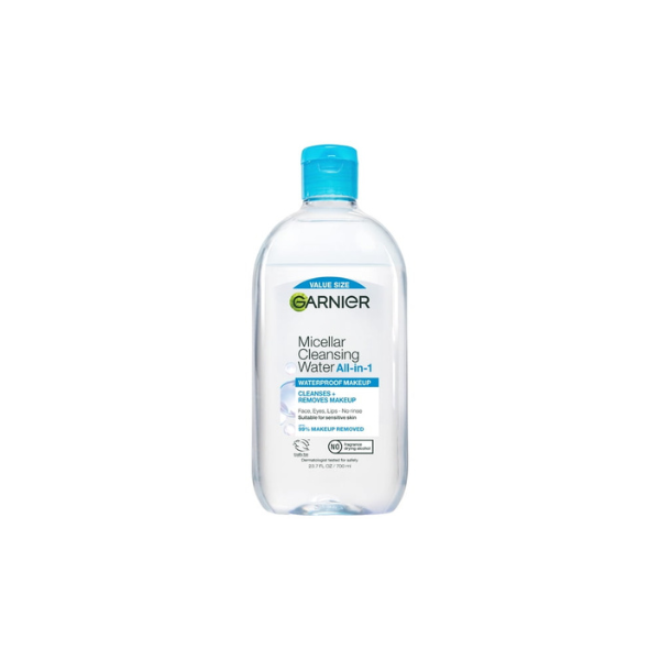 Garnier SkinActive Micellar Cleansing Water All in 1 Waterproof Makeup Remover, Face Cleanser, 23.7 fl oz
