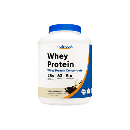 Nutricost Whey Protein Powder, Vanilla, 5 pounds - Whey Protein Concentrate