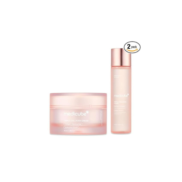 medicube Triple Collagen Prep & Glow Duo - Triple Collagen Cream and Toner