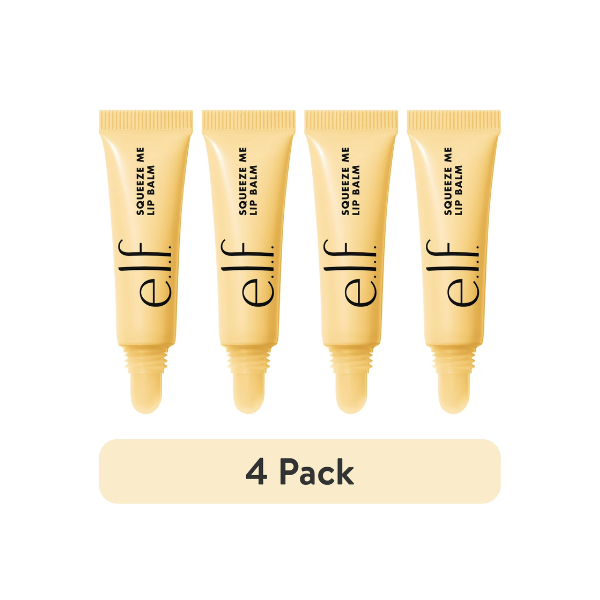 (4 pack) e.l.f. Squeeze Me Lip Balm, Vanilla Frosting, 0.21oz