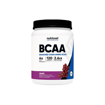 Nutricost BCAA Powder (Grape) 120 Servings, Optimal 2:1:1 Ratio, GMO-Free