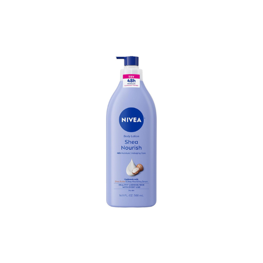 NIVEA Shea Nourish Body Lotion with Shea Butter & Hyaluronic Acid, 16.9 Oz