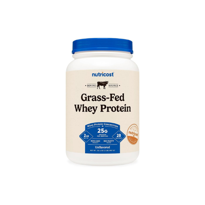 Nutricost Grass-Fed Whey Protein Concentrate Powder (Unflavored) 2LBS