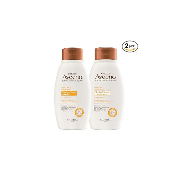 Aveeno Apple Cider Vinegar Shampoo + Conditioner Set, 2 x 12 fl. oz