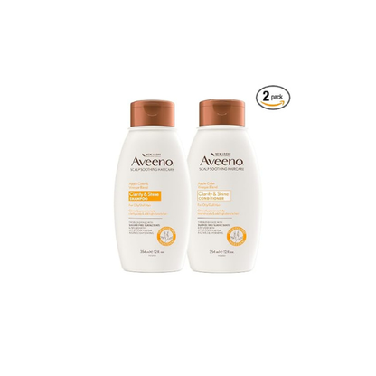Aveeno Apple Cider Vinegar Shampoo + Conditioner Set, 2 x 12 fl. oz