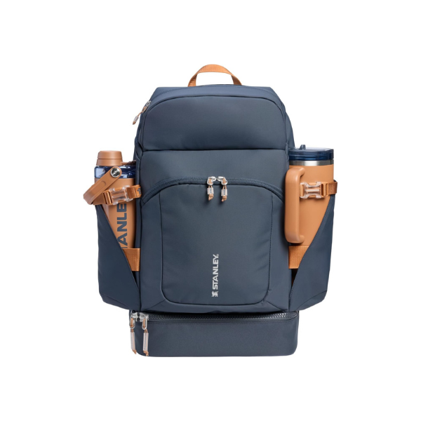 STANLEY Vitalize Backpack | Gym, Work & Travel Bag with Laptop Sleeve | Expandable Bottom Compartment | Tumbler & Water Bottle Pockets | Durable Recycled Fabric | Twilight