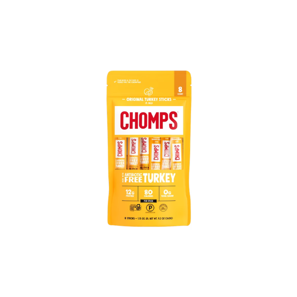 Chomps Original Turkey Sticks 1.15oz - 8 Count Pouch