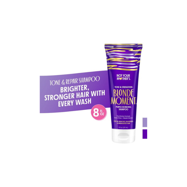 Not Your Mother's Blonde Moment Purple Bonding Shampoo for Light and Silver Hair Tones, 8 fl oz