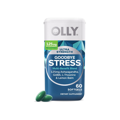 OLLY Ultra Strength Stress Softgels, Stress and Mood Support* - 60 Count