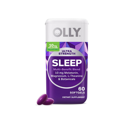 OLLY Ultra Strength Sleep Softgels, Drug Free Nighttime Support* - 60 Count