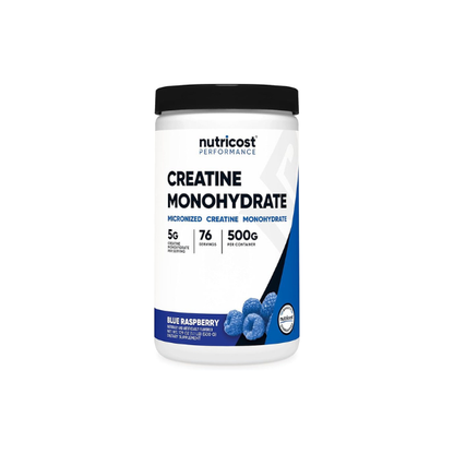 Nutricost Creatine Monohydrate Powder (Blue Raspberry), 500 Grams (1.1 LBS)