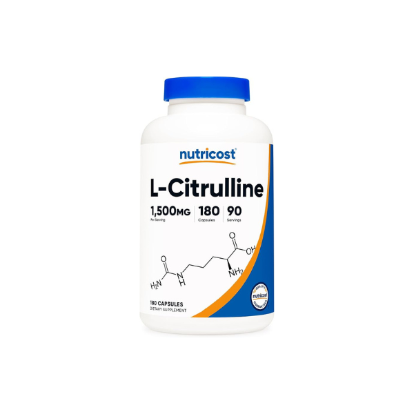 Nutricost L-Citrulline 1500mg, 180 Capsules, Gluten Free, GMO-Free