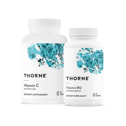 THORNE - Wellness Bundle - Vitamin C & B12 - Supports Heart, Nerve, Immune, and Tissue Health - 60 to 90 Servings