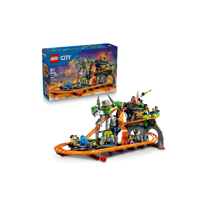 LEGO City Lava Land Roller Coaster Park 60501 | Building Toys for Boys & Girls, Ages 8+, Functioning Rides, 8 Minifigures, 1,165 pieces, Gift for Birthdays