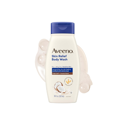Aveeno Skin Relief Body Wash, Coconut Scent, 18 fl. oz