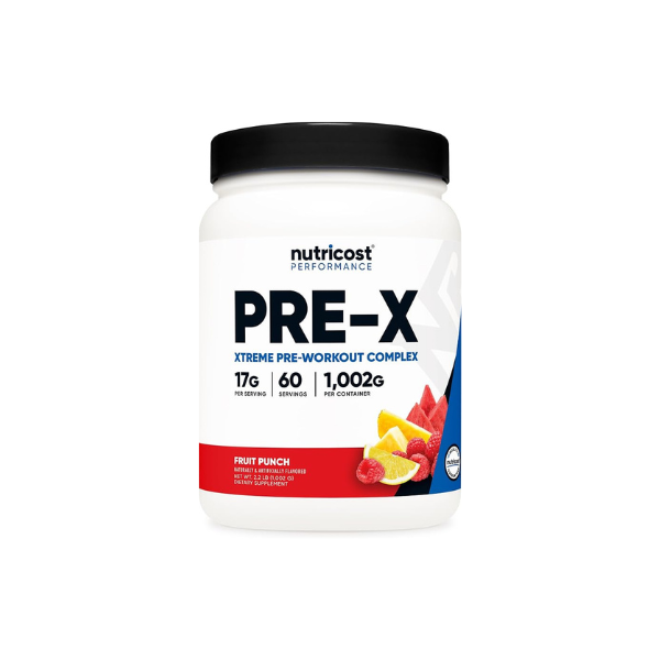 Nutricost Pre-X Xtreme Pre-Workout Complex Powder (Fruit Punch) 60 Servings