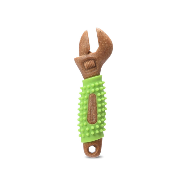 Arm & Hammer Chew Tools Compressed Wood Wrench Dog Chew Toy, 8 In