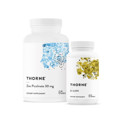 THORNE - Wellness Essentials - Zinc & Vitamin D3 Combo for Immune and Bone Support - 60 to 180 Servings