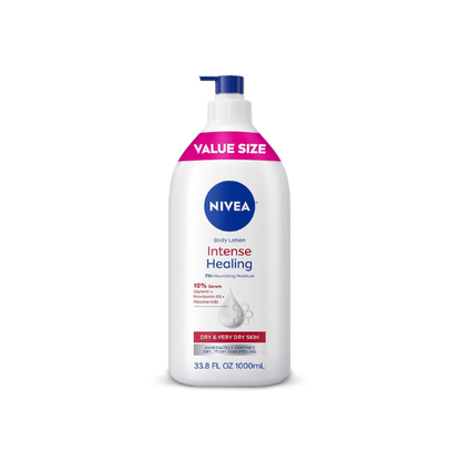 NIVEA Intense Healing Body Cream for Dry, Itchy Skin, 10% Serum, 33.8 Fl Oz