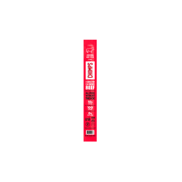 (6 pack) Chomps Grass-Fed And Finished Original Beef Snack Stick