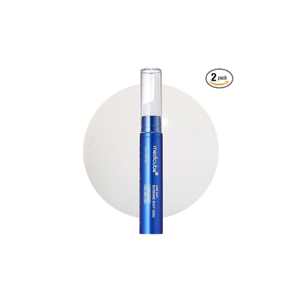 medicube Exosome Shot Zero 25,000 PPM Spicule Facial Serum | Liquid Skin Booster Serum | Exosome, AHA+BHA+PHA | Pore Care, Dead Skin Cells, Skin Texture | Korean Skincare, 0.43 fl.oz (Pack of 2)