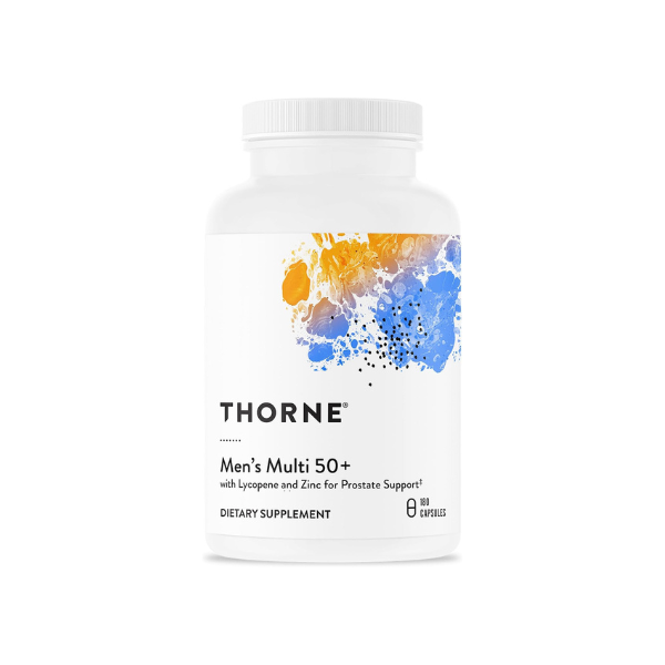 THORNE Men's Multi 50+, Comprehensive Daily Multi-Vitamin, 180 Capsules