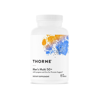 THORNE Men's Multi 50+, Comprehensive Daily Multi-Vitamin, 180 Capsules