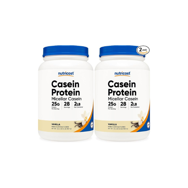 Nutricost Casein Protein Powder (Vanilla) 2LB (Pack of 2)