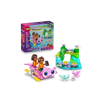 LEGO Friends Axolotl Adventure Boat Building Toy for Girls & Boys - Pretend Play Set for Kids, Ages 5+ - W/Leo Minidoll, Alba Microdoll, 2 Toy Pets, & Accessories - Gift Idea for Birthdays - 42681