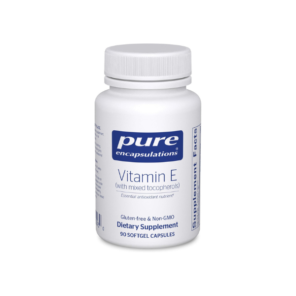 Pure Encapsulations Vitamin E (with Mixed Tocopherols), 90 Softgel Capsules