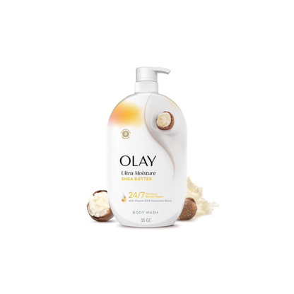 Olay Ultra Moisture Body Wash with Shea Butter, Vitamin B3 and Hyaluronic Blend, 35 fl oz