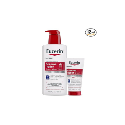 Eucerin Eczema Relief Body Skin Care Set, Variety Packet, 1 Count (Pack of 12)