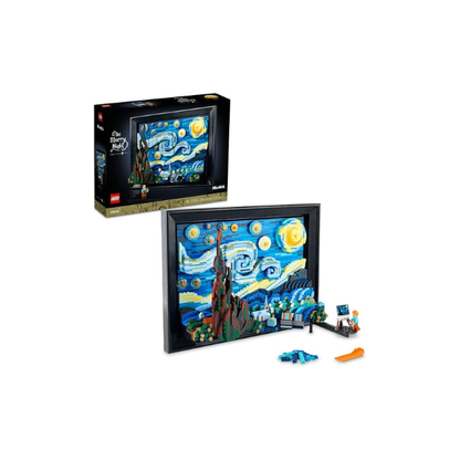 LEGO Ideas Vincent Van Gogh The Starry Night - Building Set for Adults, Ages 18+ - Beautifully Detailed Home Wall Art Decor - Gift for Men & Women - 21333