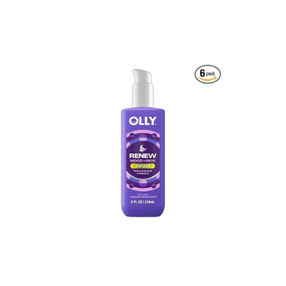 OLLY Renew Body Lotion-Serum Nourishing Cleanser, 8 Fl Oz (Pack of 6)